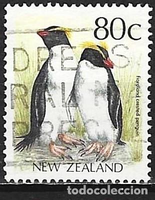 Sellos: Nueva Zelanda 1988 - Mi 1054A - YT 1017 - Ave : Ping&uuml;ino