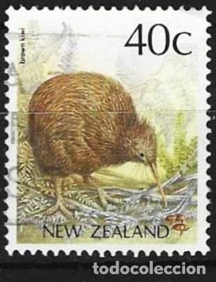 Sellos: Nueva Zelanda 1988 - Mi 1051A - YT 1014 - Ave : Kiwi