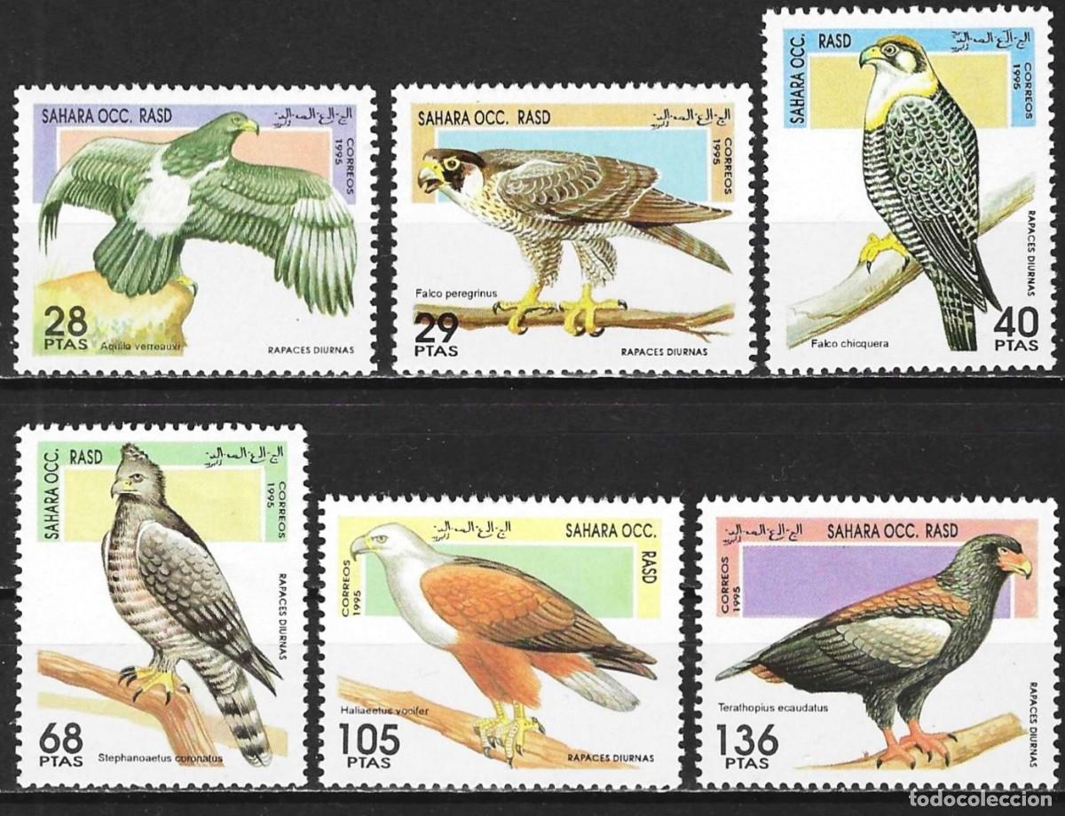 Sellos: S&aacute;hara Occidental 1995 - Aves rapaces diurnas - MNH** ( Serie completa )