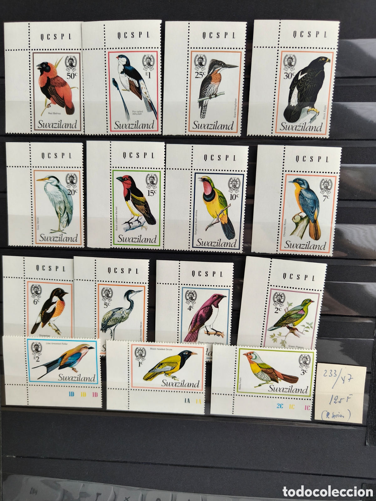 Sellos: Zanz&iacute;bar sellos Aves serie Completa serie Completa Yvert 233/47 sellos nuevos**