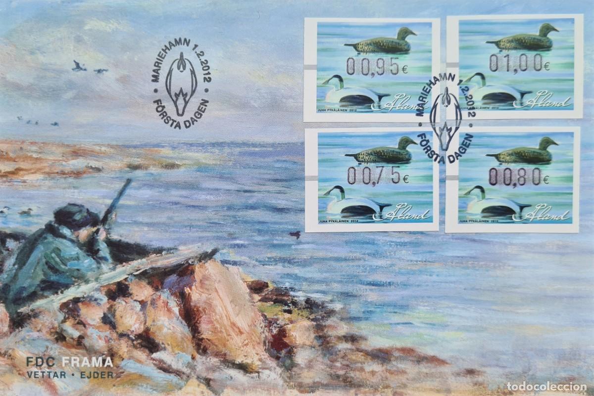 Briefmarken: Sobre de primer d&iacute;a de Aland 2012: Patos