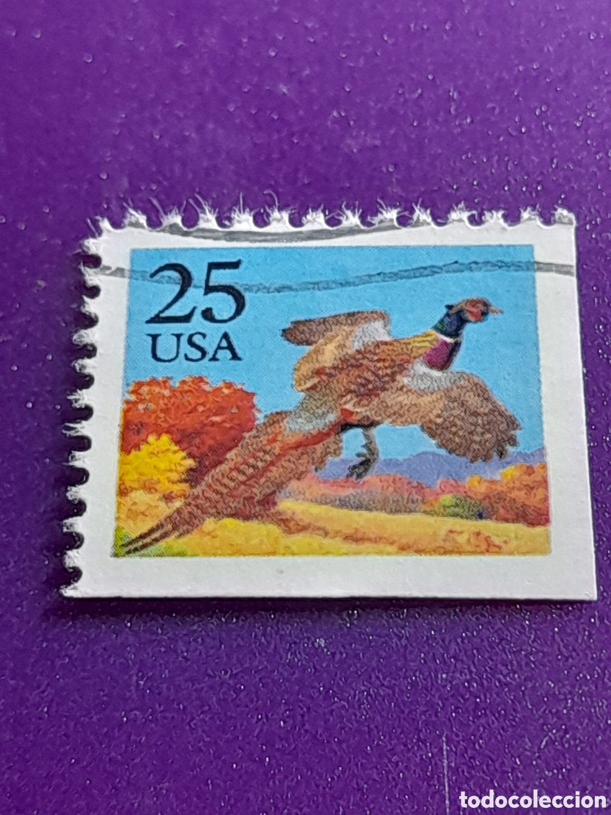 Sellos: Sello Estados Unidos mtdo/udo 1988. Aves. Fais&aacute;n. Aniamles. P&aacute;jaro. Fauna.
