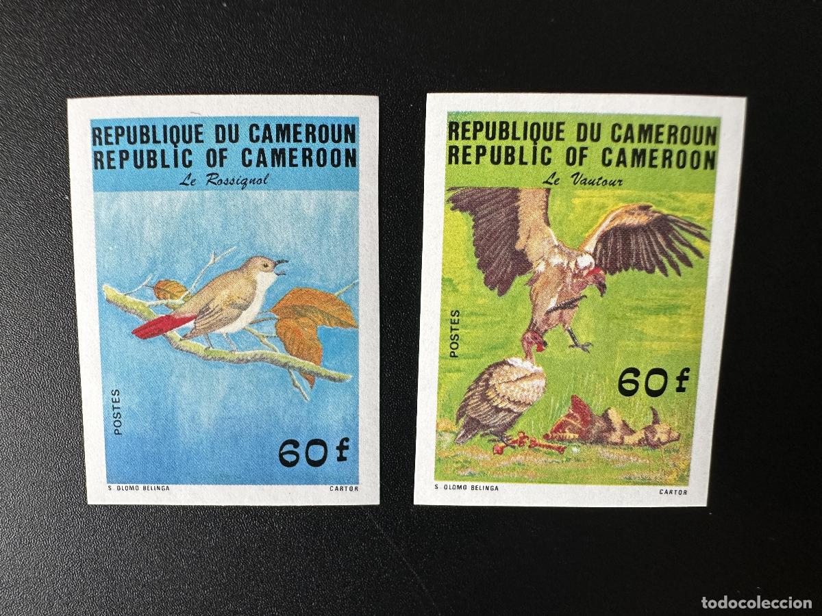 Sellos: Camer&uacute;n 1984 Mi. 1059 - 1060 ND P&aacute;jaros ruise&ntilde;ores Buitre Fauna