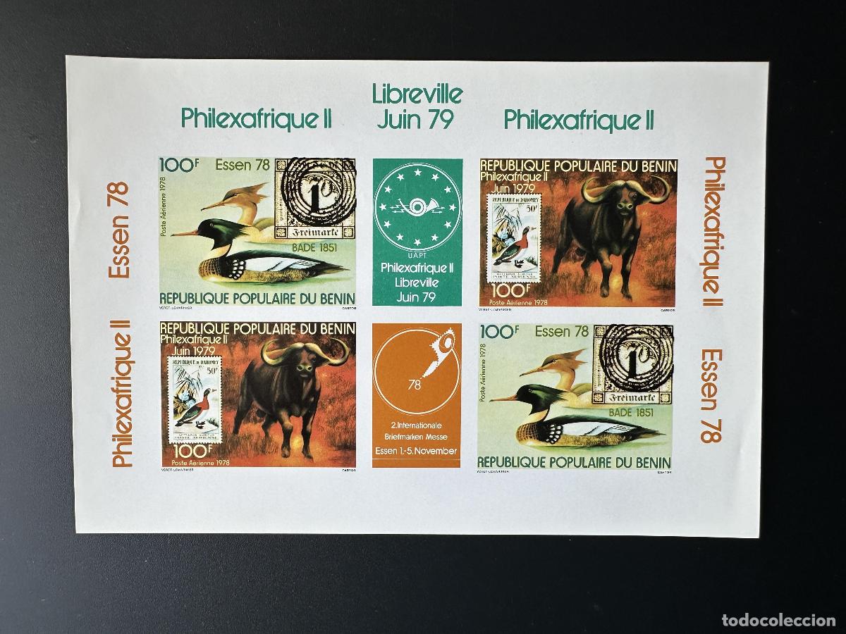 Sellos: Ben&iacute;n 1978 Mi. P&aacute;jaros silvestres de Philexafrica Libreville engomados Bl. 166 - 167 ND