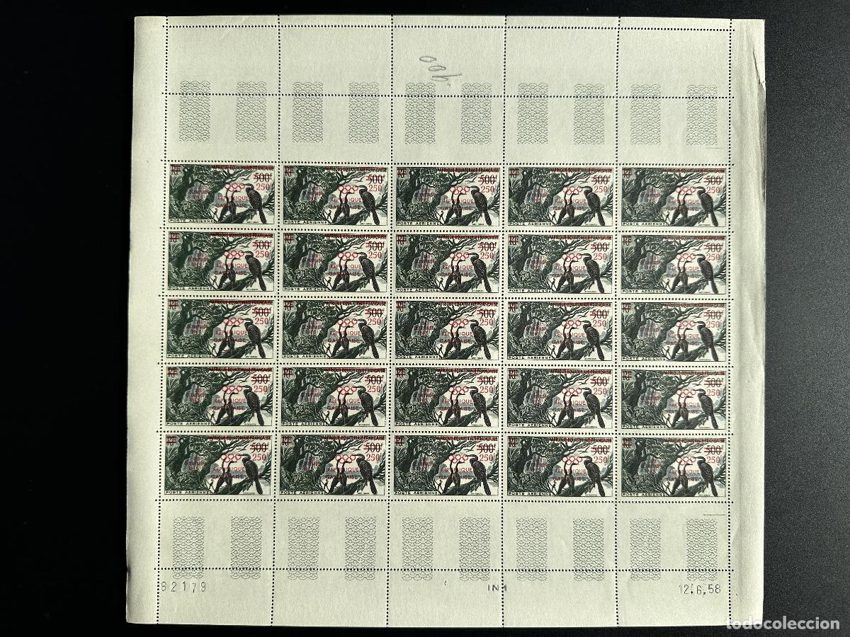 Sellos: Gab&oacute;n 1960 Mi. 156 tablero sobrecargado Juegos Ol&iacute;mpicos de Roma p&aacute;jaro