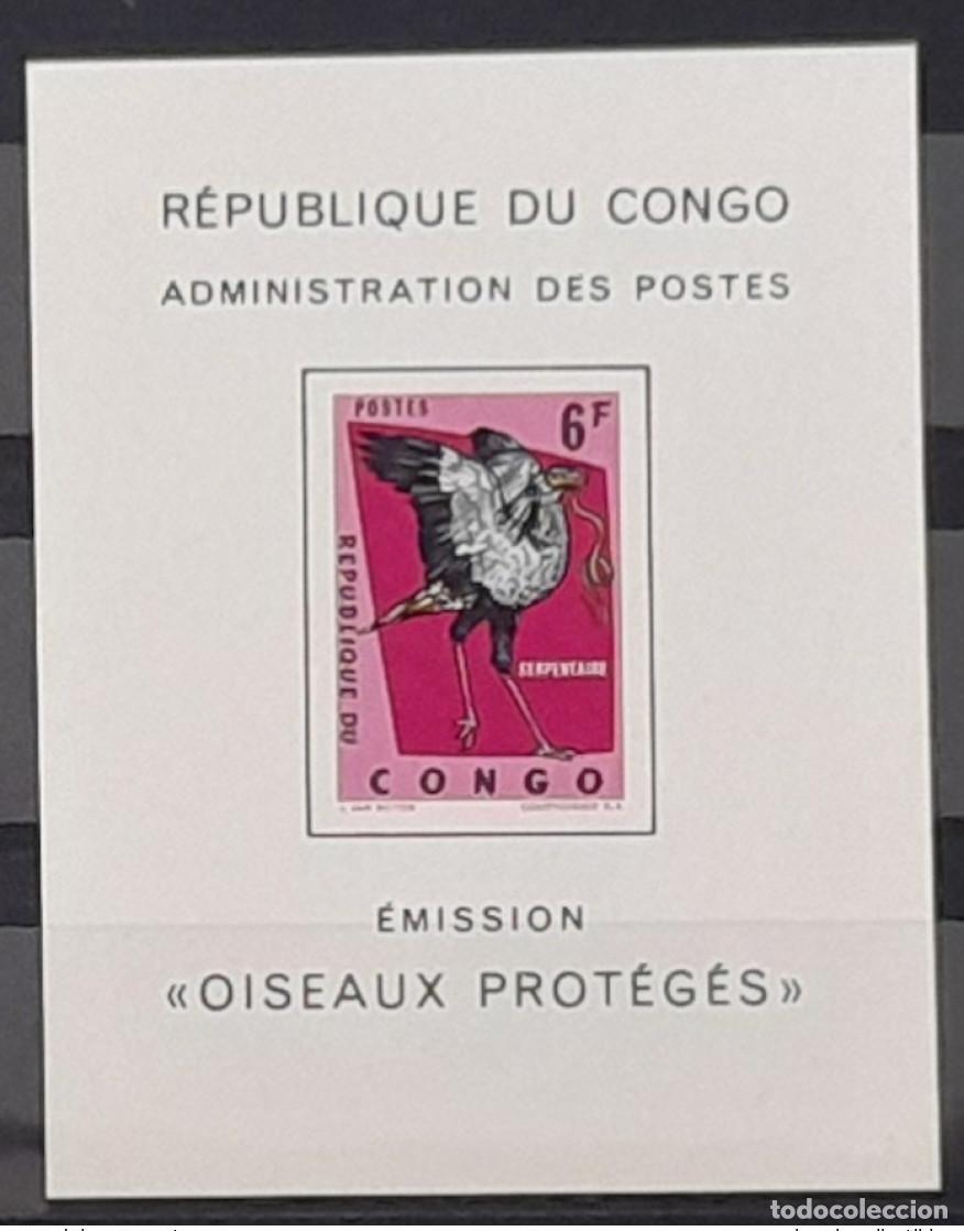Sellos: S&aacute;bana de lujo Congo Kinshasa 1964 COB LX490 para proteger aves vida silvestre y serpientes