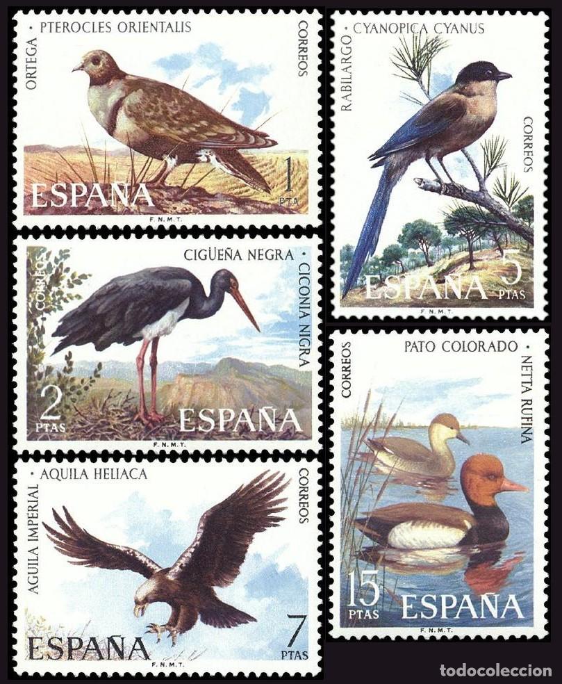Sellos: 5v Espa&ntilde;a, 1973 | Fauna Hisp&aacute;nica | Ed: 2134/8, Yvert: 1788/92, Mi: 2029/33, SG: 2192/6 MNH **