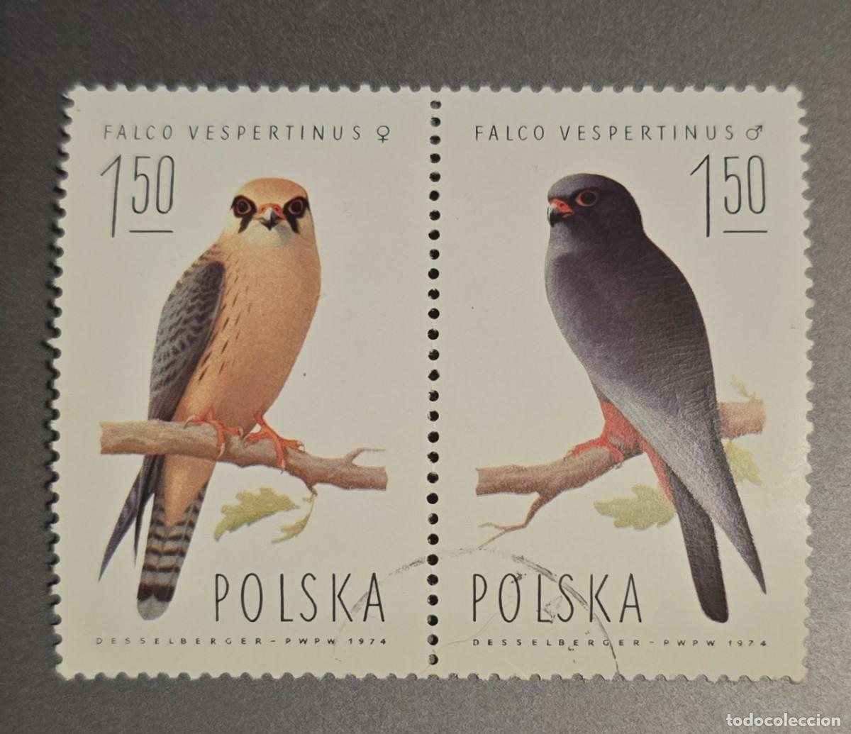 Sellos: 2 SELLOS POLONIA 1974 AVES