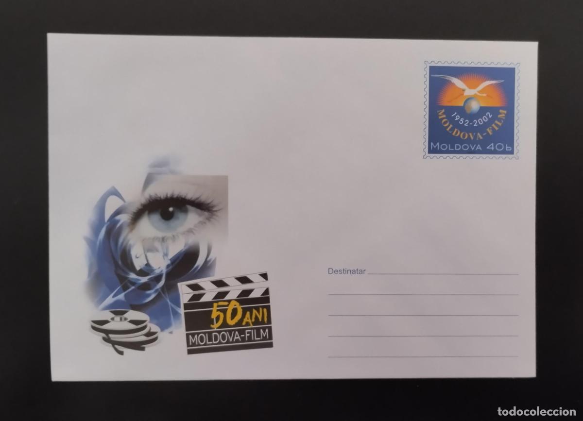 Sellos: Completo postal Moldavia 2002 - 50 a&ntilde;os sobre de pel&iacute;cula moldava 40 unidades p&aacute;jaro nuevo