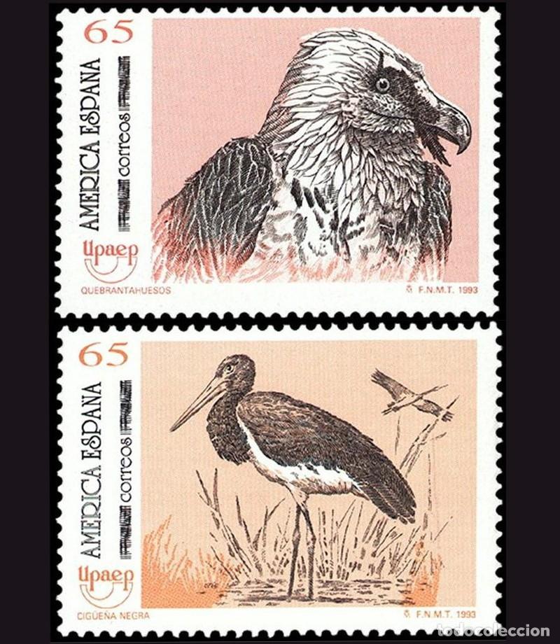 Sellos: 2v Espa&ntilde;a, 1993 | Am&eacute;rica UPAEP (Birds) | Ed: 3270/1, Yv: 2862/3, Mi: 3128/9 MNH **