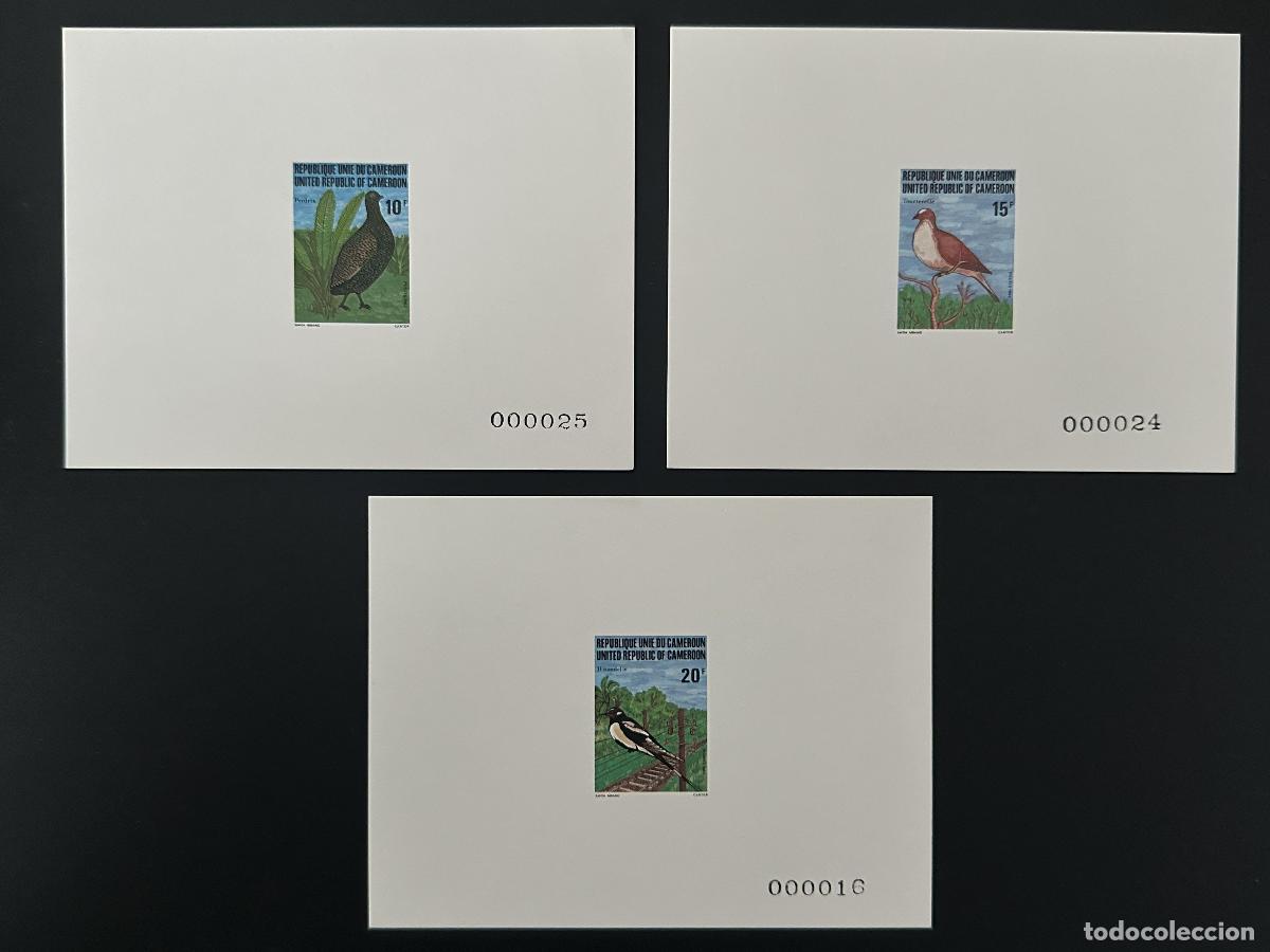 Sellos: Camer&uacute;n 1982 Mi. 985 - 987 evento de lujo p&aacute;jaros fauna golondrina