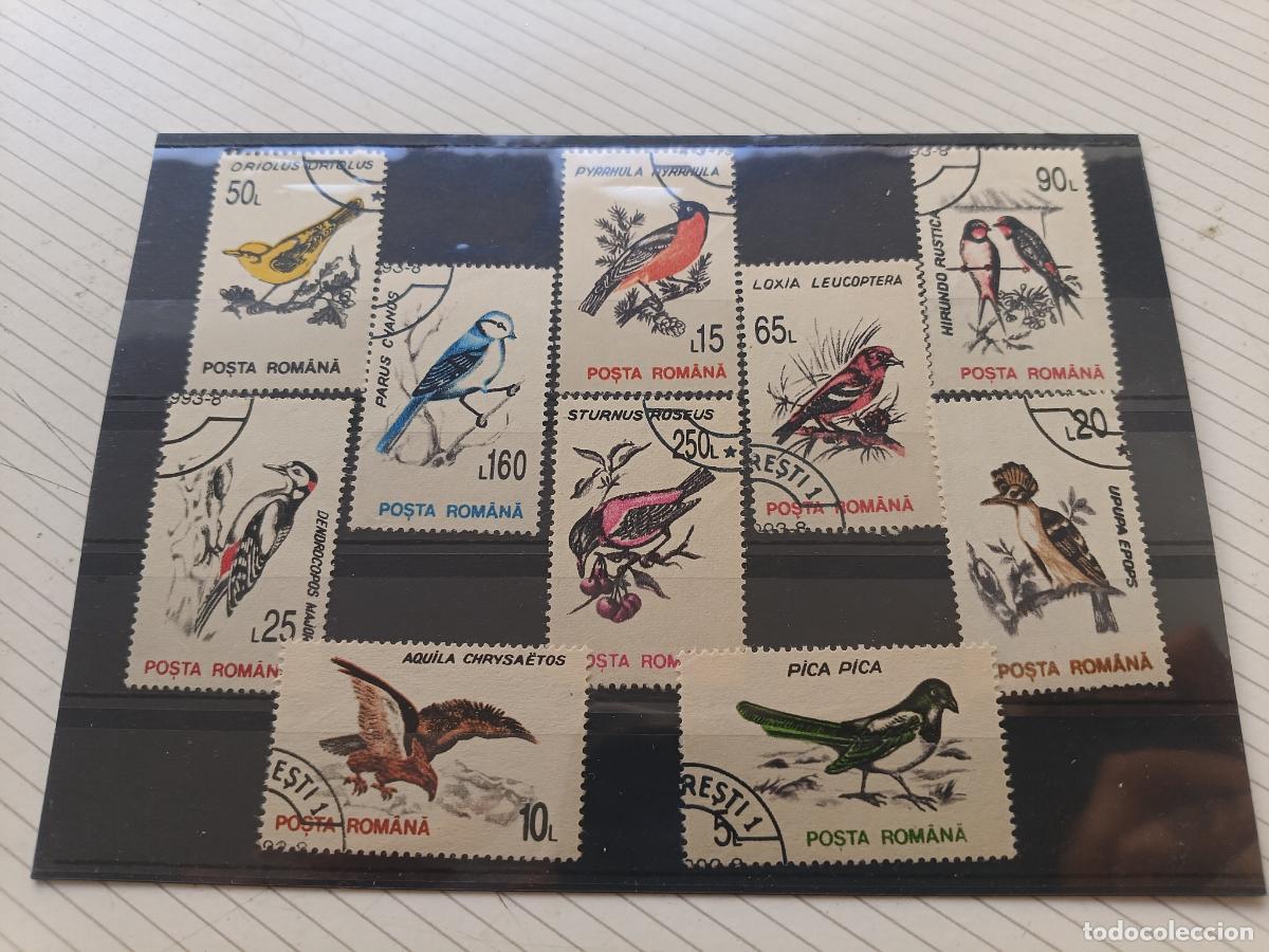 Sellos: Aves. Lote de sellos. Ruman&iacute;a