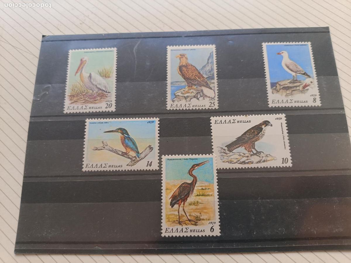 Sellos: Aves. Lote de sellos. Grecia. Nuevos