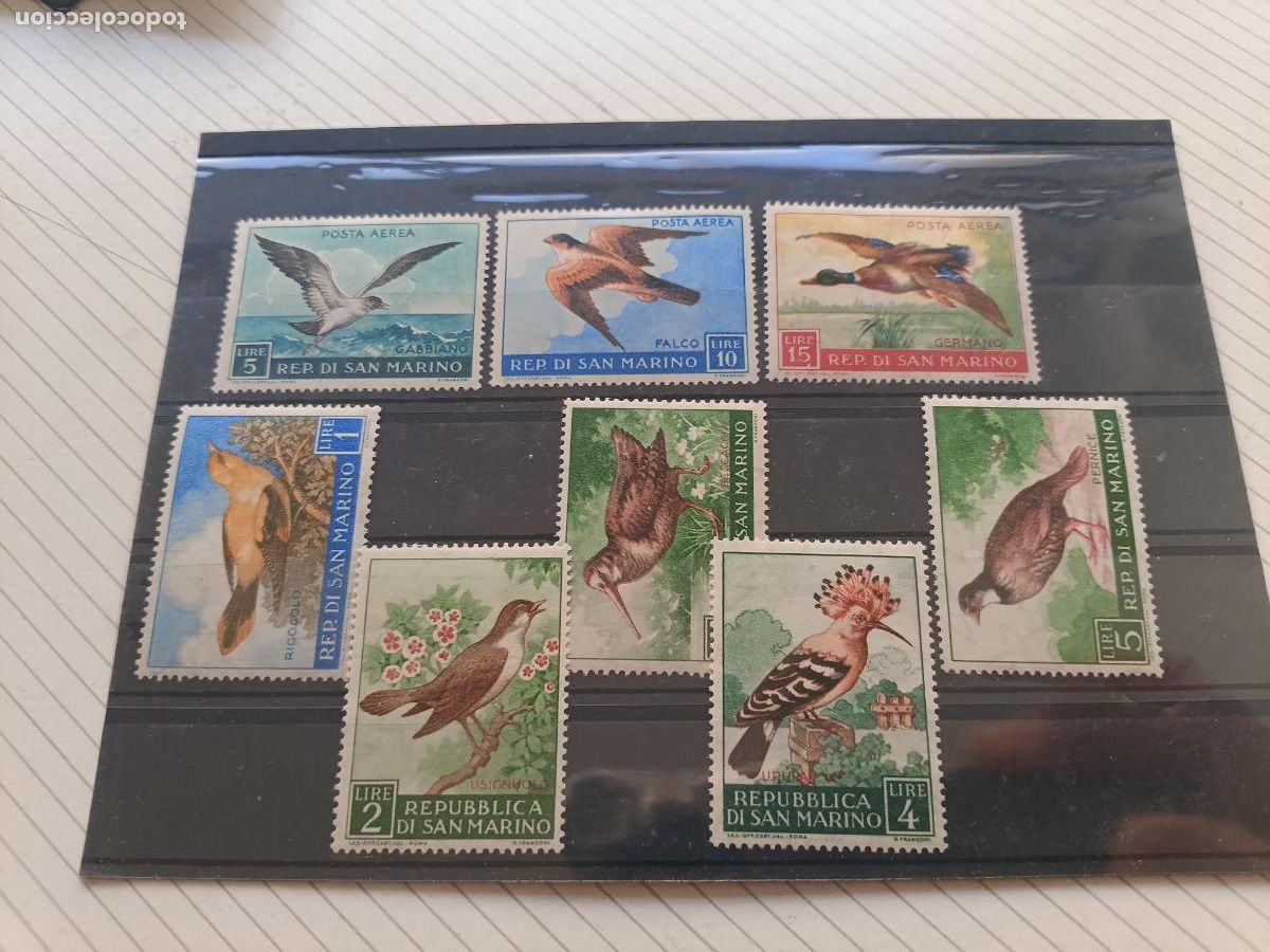 Sellos: Aves. Lote de sellos. San Marino