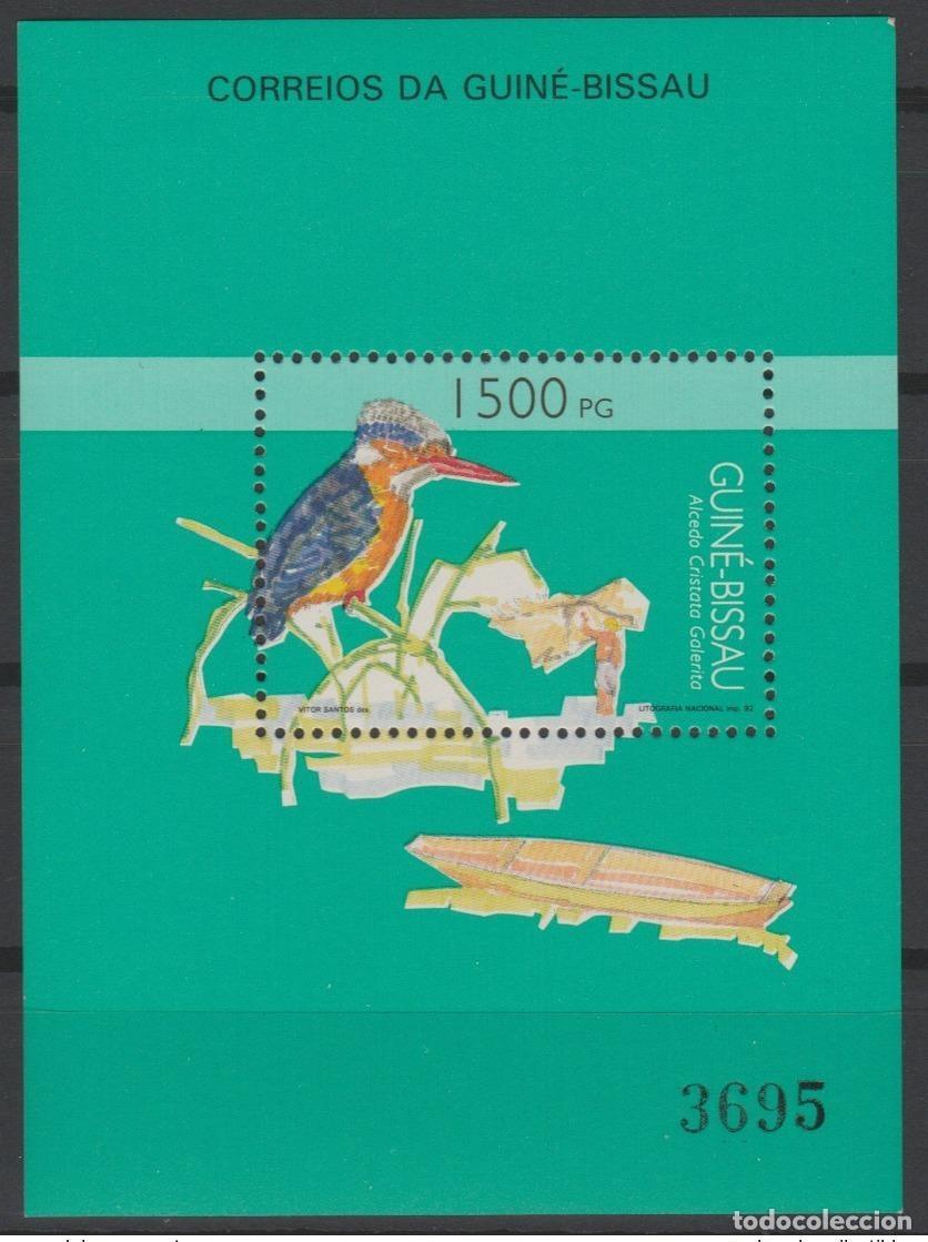 Sellos: Guinea-Bis&aacute;u 1992 Mi. Bl. 289 Bird Vogel con fauna