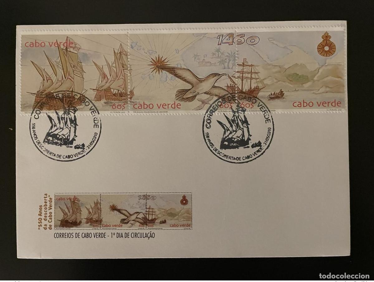 Briefmarken: Cabo Verde 2010 Mi. 955 - 957 FDC Descoberta Discovery Boat Barco P&aacute;ssaro