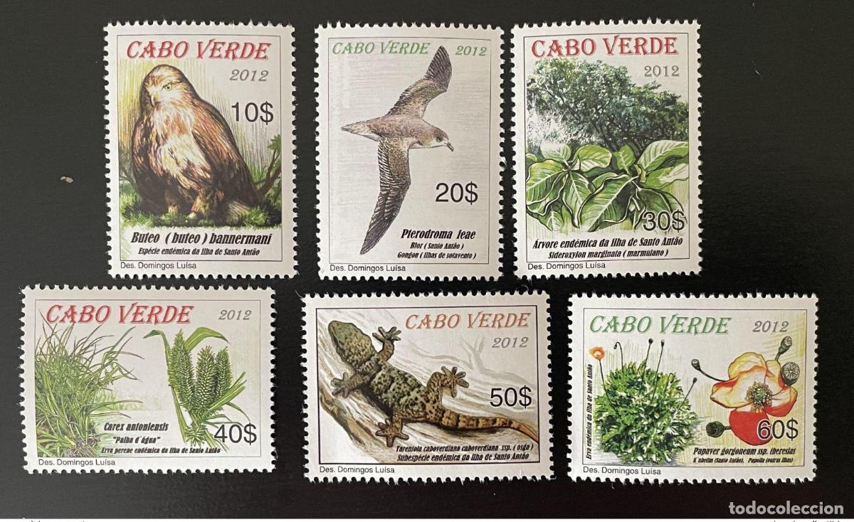 Sellos: Cabo Verde 2012 Mi. 1002 - 1008 Areas protegidas de Santo Antao Raptors Birds