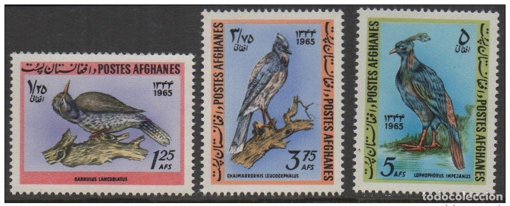 Sellos: Juego de 3 sellos Afghanist&aacute;n 1965 Birds Vogel MNH