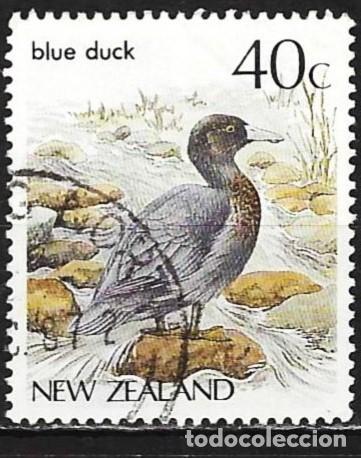 Sellos: Nueva Zelanda 1987 - Mi 984 - YT 948 - Ave : Pato azul