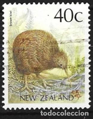 Sellos: Nueva Zelanda 1988 - Mi 1051A - YT 1014 - Ave : Kiwi