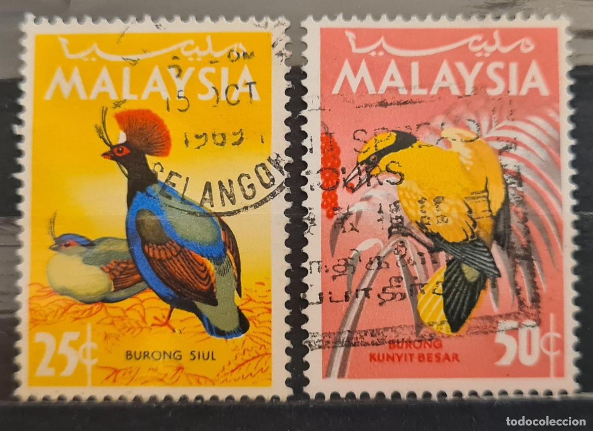 Sellos: Serie de sellos usados de Malasia 1965: aves