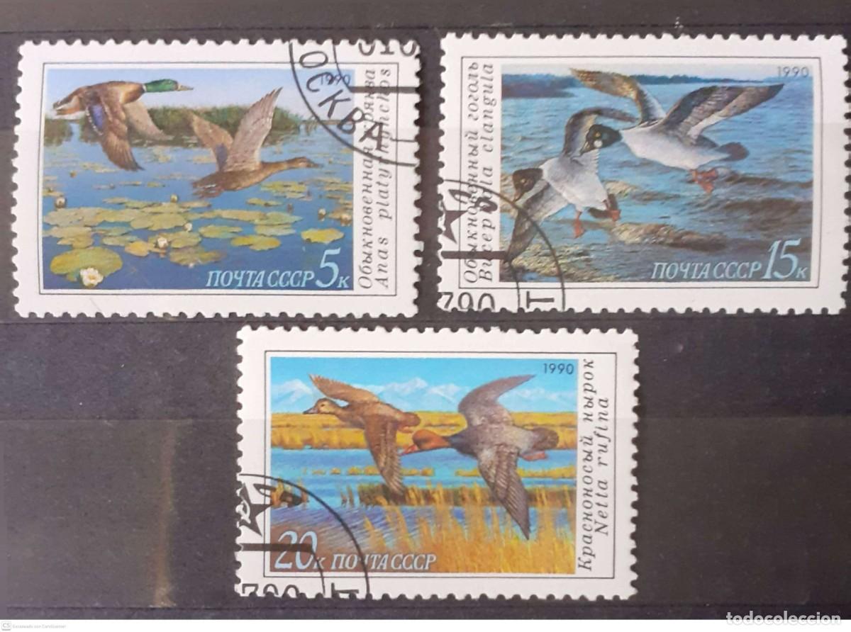 Sellos: RUSIA (URSS) n&ordm; 5761/63&ordm; Aves. Patos salvajes. Serie completa