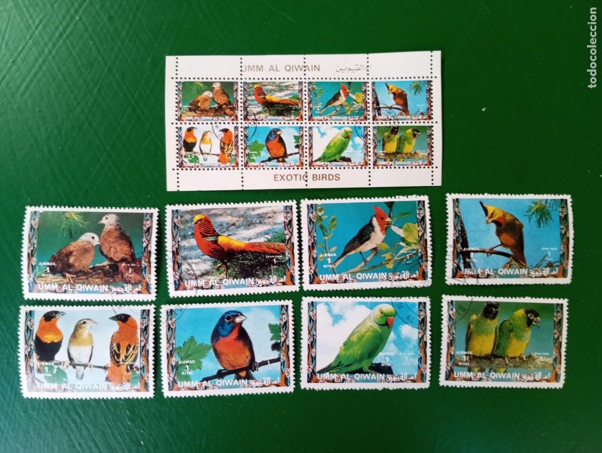 Selos: FAUNA, AVES, SERIE Y MINI HOJA BLOQUE CON LOS MISMOS