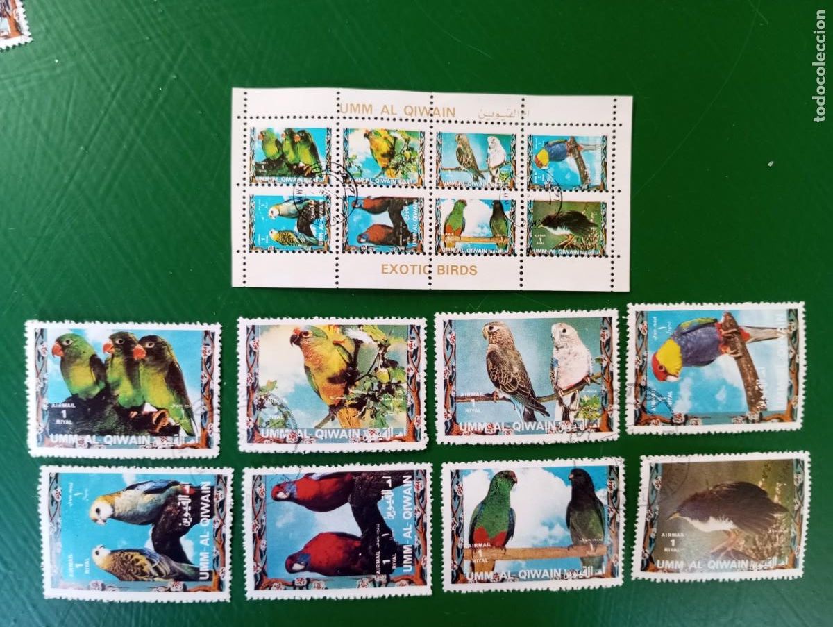 Selos: FAUNA, AVES, SERIE Y MINI HOJA BLOQUE CON LOS MISMOS