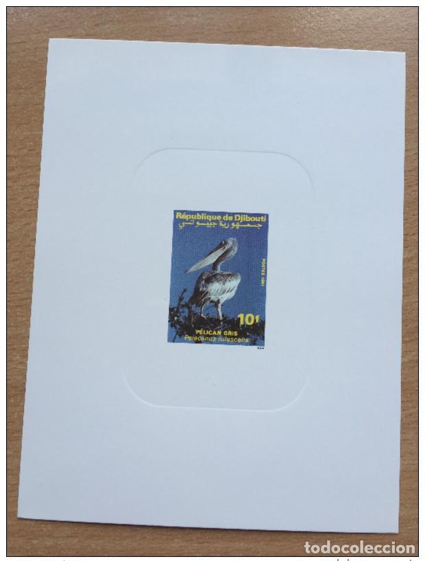 Sellos: Yibuti 1991 a prueba de lujo p&aacute;jaro pel&iacute;cano gris Mi. 549 raro