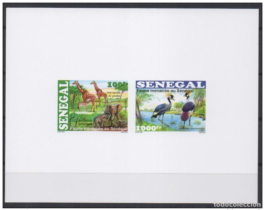 Sellos: Senegal 2015 Mi. 2224 - 2226 evento de lujo Vida silvestre en peligro Aves elefantes