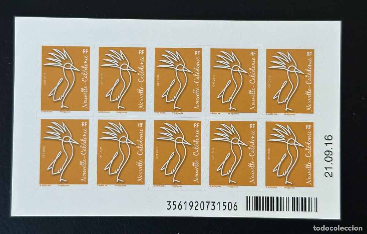 Sellos: Nueva Caledonia 2016 YT C1290 cuadernillo cag&uacute; p&aacute;jaro autoadhesivo