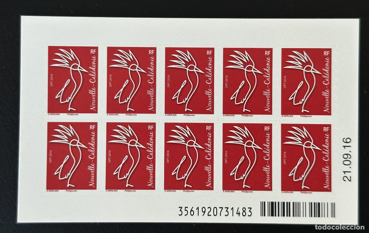 Sellos: Nueva Caledonia 2016 YT C1289 cag&uacute; p&aacute;jaro cuaderno adhesivo