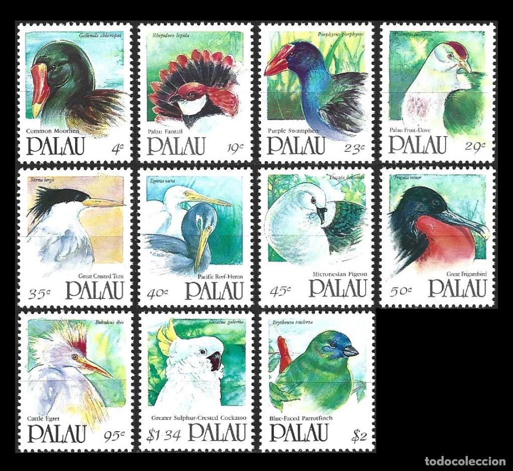 Sellos: Palaos (Palau) 1991 | Birds / Oiseaux / Aves | Yv: 385/95 - Mi: 427/37 MNH