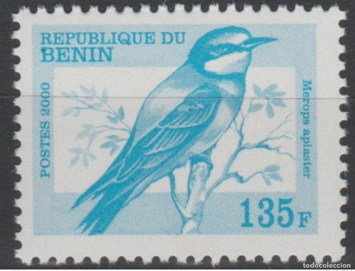 Sellos: Ben&iacute;n 2000 Mi. I1232 135 F P&aacute;jaro silvestre Vogel Merops Apiaster MNH** Raro