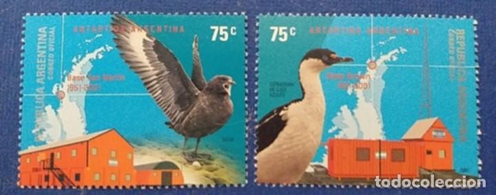 Sellos: Sellos Argentina 2001 Ant&aacute;rtida Argentina Aves 2v. Nuevos
