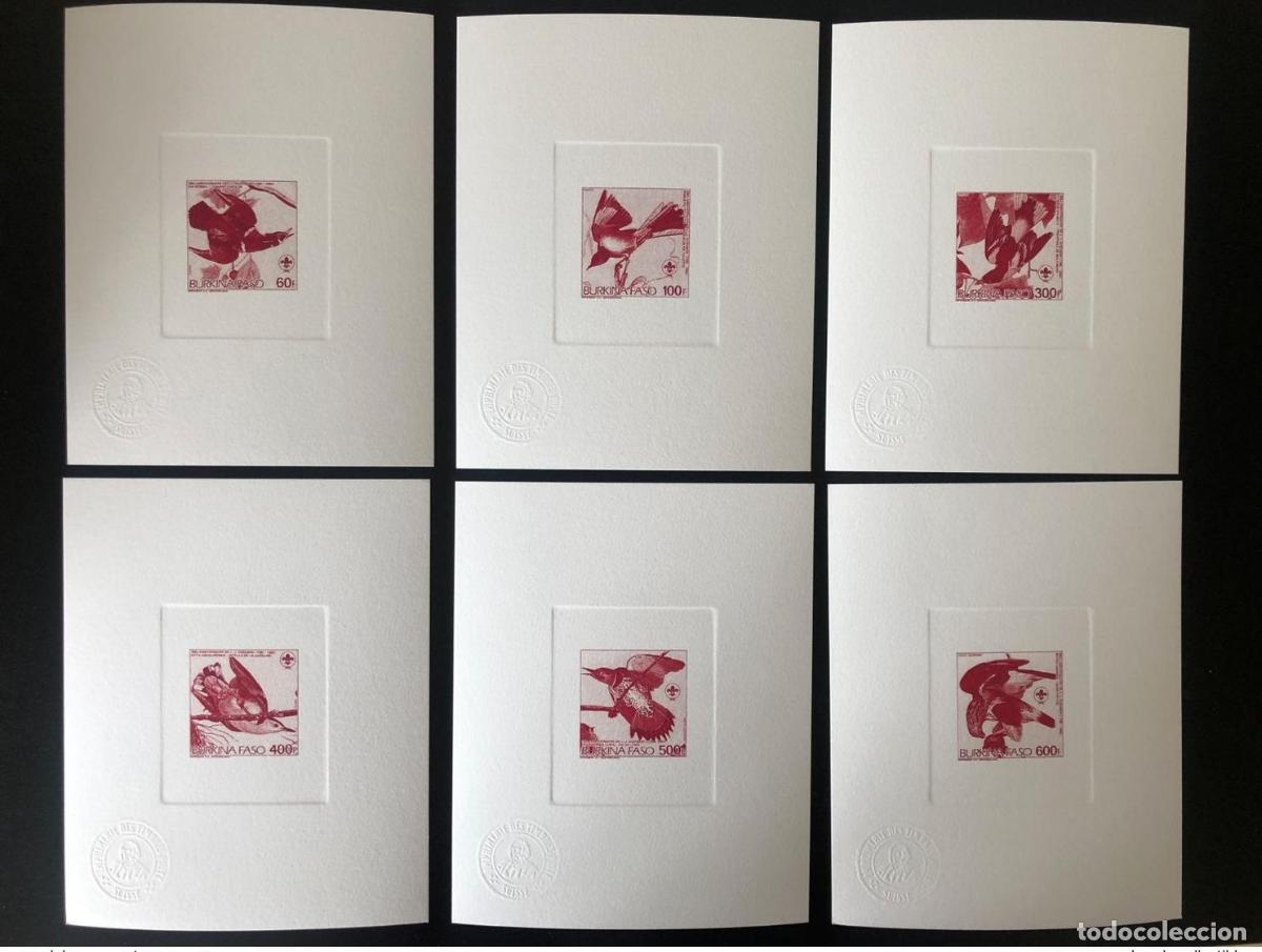 Sellos: Burkina Faso 1985 Prueba de artista Mi. 1028-1033A Audubon Birds Art