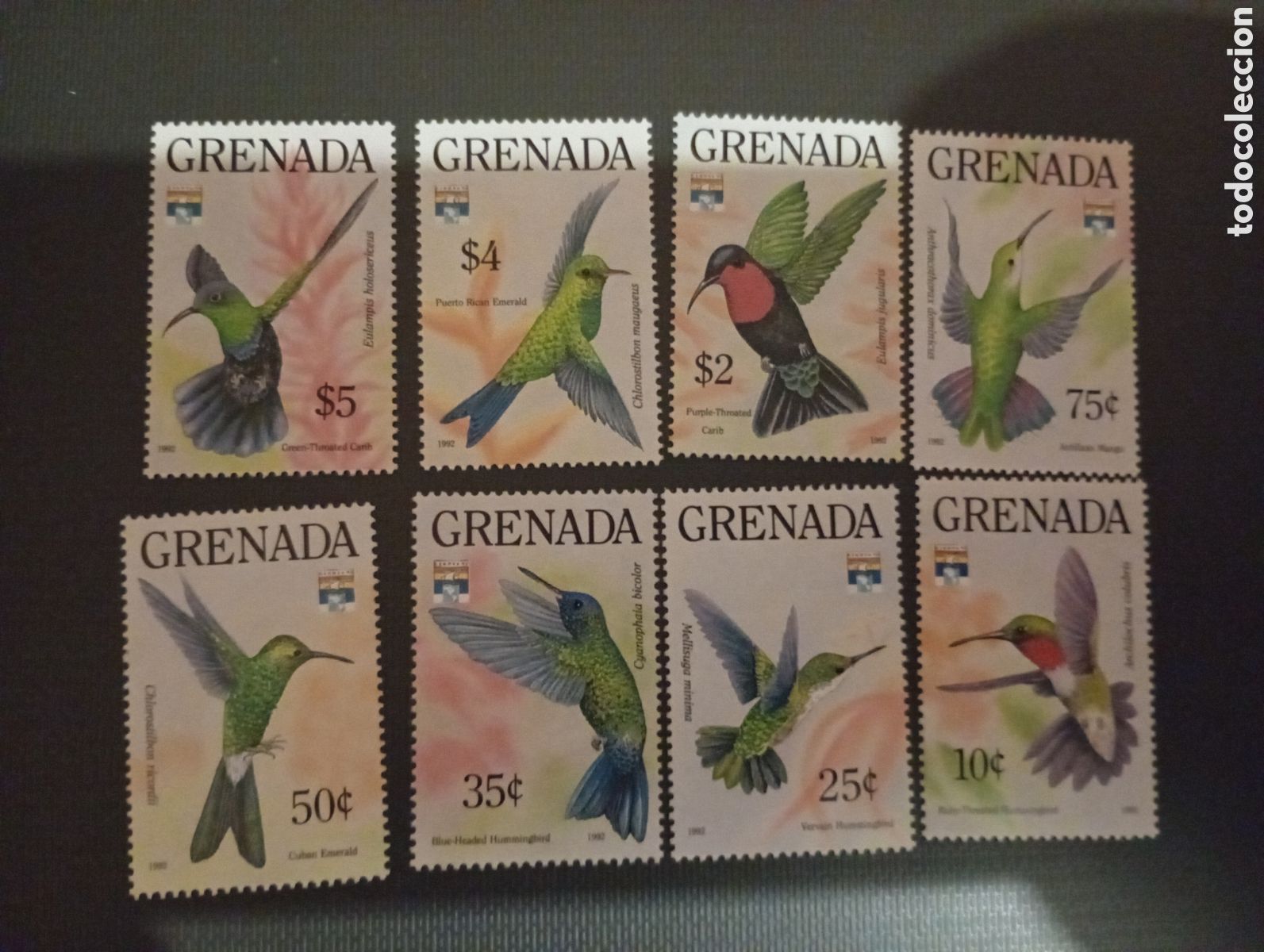 Sellos: Granada 1992 Aves Scott 2073-80 - MNH