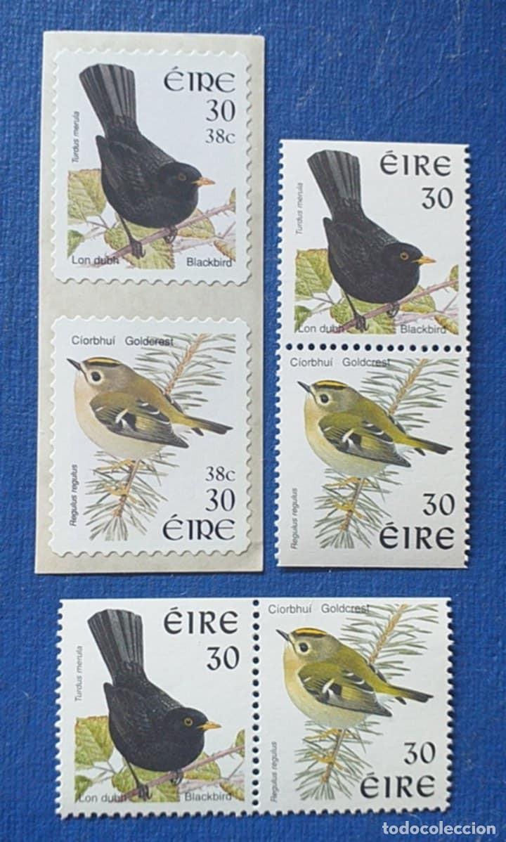 Sellos: Sellos Tema Aves Irlanda 2001 1381/2 Adhesivos+ 4v. Nuevos