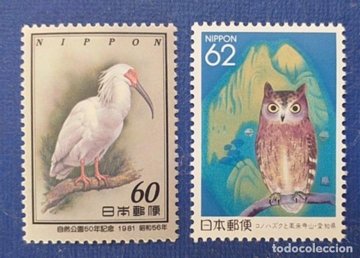 Sellos: Sellos Tema Aves Japon 1981 N&ordm; 1380+ Japon 1992 N&ordm;2010 2v. Nuevos