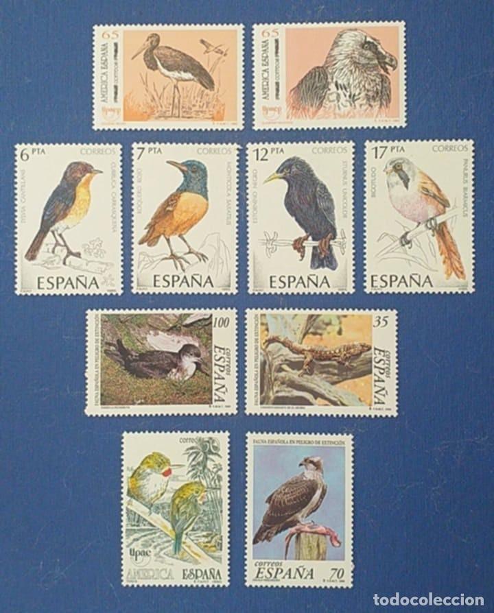 Sellos: Sellos Tema Aves Espa&ntilde;a 1985 n&ordm;2820/3+1990n&ordm;3083+1993 n&ordm;3270/71+1999 n&ordm; 3614/16