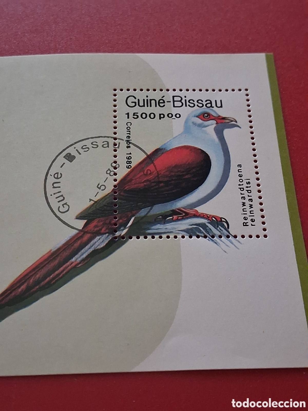 Sellos: HB Guinea Bissau mtdo 1989. Aves. P&aacute;jaros. Fauna. Animales salvajes. Paloma.