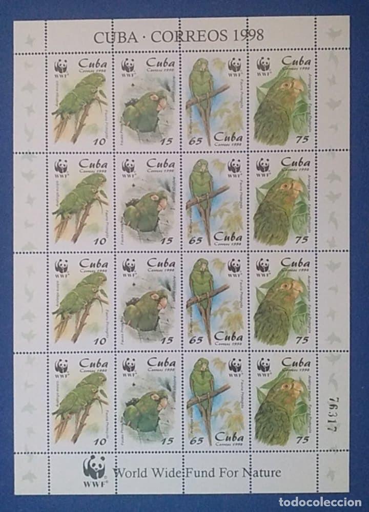 Sellos: Sellos Tema Aves 1998 N&ordm; 3749/52 MH Mini-Hoja WWF 16 Sellos Nuevo