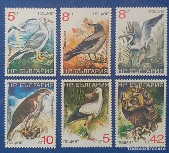 Sellos: Sellos Tema Aves Bulgaria 1988 N&ordm; 3222/27 6v. Nuevos