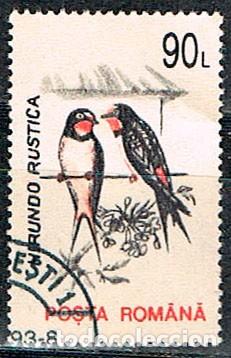 Sellos: RUMANIA IVERT N&ordm; 4074, GOLONDRINAS. USADO