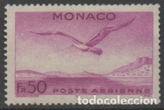 Briefmarken: MONACO AEREO IVERT N&ordm; 6 (A&Ntilde;O 1942), GAVIOTA SOBRE LA BAHIA DE MONACO, NUEVO ***
