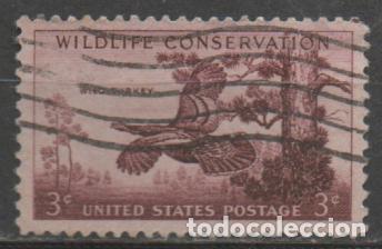 Sellos: ESTADOS UNIDOS IVERT N&ordm; 611 (A&Ntilde;O 196), PAVO SALVAJE, USADO