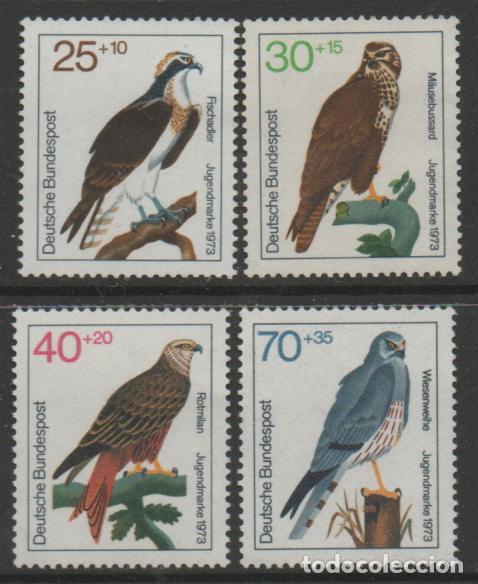 Sellos: Alemania Ivert n&ordm; 604/7, aves rapaces, nuevo *** (serie completa)