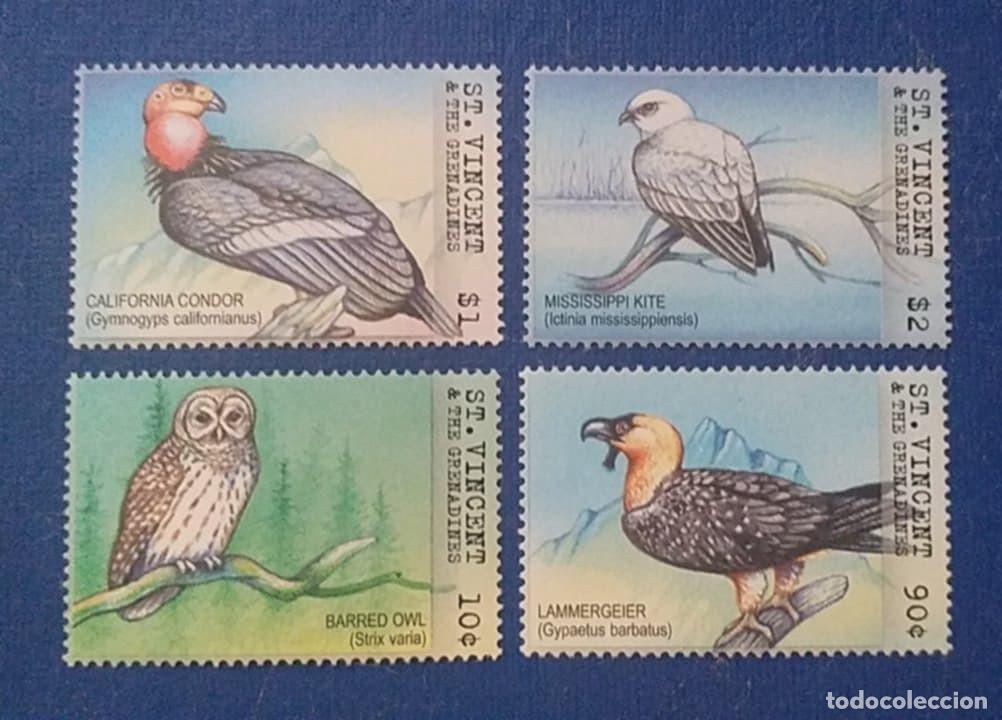 Sellos: Sellos St. Vicente & The Granadines 2001 Aves N&ordm; 2873/6 4v. Nuevos