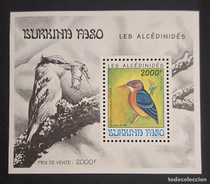 Sellos: Burkina Faso 1994 Mi. Bl. 140 Alced&iacute;nidos mart&iacute;n cazador pigmeo