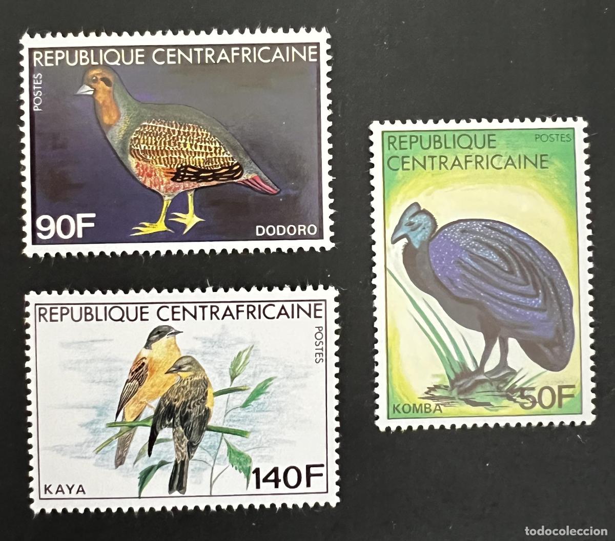 Sellos: Centro&aacute;frica 1981 Mi. 793-795 aves Dodoro Komba Kaya fauna